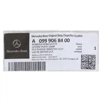 ORIGINAL Mercedes Kennzeichenleuchte C205 A205 C118 W447 C190 GLE GLC A238 C238 0999068400