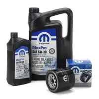6L MOPAR 5W-30 Motor&ouml;l + &Ouml;lfilter CHRYSLER 300C 300M Sebring Status Vision Voyager 2 3 4