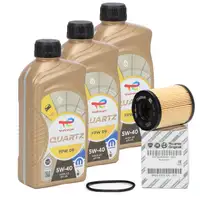 3L ORIGINAL Mopar TOTAL QUARTZ FPW 09 5W-40 Motor&ouml;l + &Ouml;lfilter 6000633302