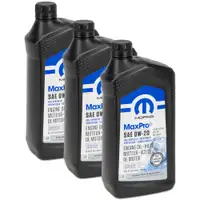 3x 946ml MOPAR 0W20 engine oil CHRYSLER DODGE JEEP RAM FIAT ALFA ROMEO K68218950AB