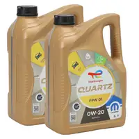 10L 10 Liter ORIGINAL Mopar TOTAL QUARTZ FPW 01 0W-20 Motor&ouml;l ACEA C6 FPW9.55535/01