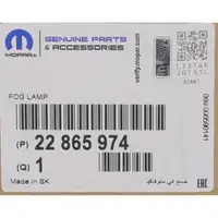 ORIGINAL Opel MOPAR Fog Light Astra J GTC Insignia A Front Left 22865974