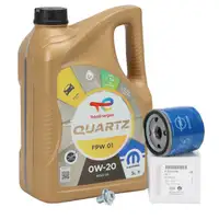 5L TOTAL QUARTZ FPW 01 0W-20 + ORIGINAL MOPAR &Ouml;lfilter Adam Astra K Corsa E Karl 1.0