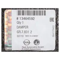 ORIGINAL Opel Aufpralld&auml;mpfer Sto&szlig;stange Verst&auml;rkung Adam vorne oben 13464592