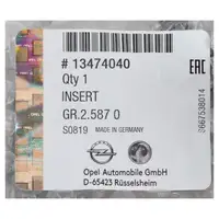 ORIGINAL Opel Blende Sto&szlig;stange R&uuml;ckfahrlicht Schwarz Adam M13 hinten rechts 13474040