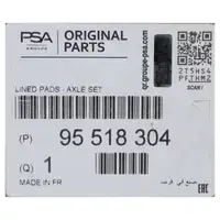 ORIGINAL PSA Opel Bremsbel&auml;ge Bremskl&ouml;tze Vivaro B (X82) 1.6 CDTI vorne 1681994880