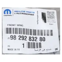 ORIGINAL Opel MOPAR Kotfl&uuml;gel Fender Corsa F vorne links 9829283280