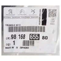 ORIGINAL PSA control arm Berlingo 3008 SUV 5008 II Partner front left 9846329580