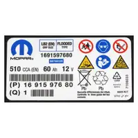 ORIGINAL PSA Opel Autobatterie Starterbatterie 12V 60Ah 510 CCA EN 1691597680