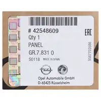 ORIGINAL GM Opel Sto&szlig;stange Sto&szlig;f&auml;nger MOKKA / MOKKA X vorne 42548609