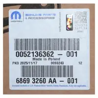 ORIGINAL Fiat Abarth MOPAR Fahrzeugt&uuml;r Beifahrerer 500 bis 06.2015 vorne rechts 52136362