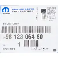 ORIGINAL Peugeot MOPAR Fahrzeugt&uuml;r Fahrert&uuml;r 3008 2 5008 2 links 9812306480