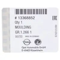 ORIGINAL Opel Chromleiste Blende Frontziergitter K&uuml;hlergrill Astra J 13368852