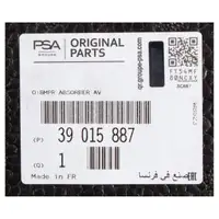 ORIGINAL PSA Opel Aufpralld&auml;mpfer Sto&szlig;stange Verst&auml;rkung Astra K vorne 39015887