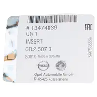 ORIGINAL Opel trim insert, rear bumper, Adam, rear left 13474039