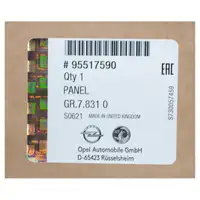 ORIGINAL Opel bumper front trim Vivaro B front 95517590