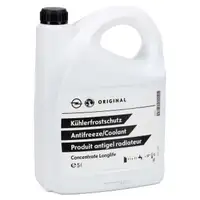 5L ORIGINAL Opel Kühlerfrostschutz DEX-COOL Concentrate Longlife GRÜN/BLAU 95528437