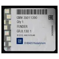 ORIGINAL GM Opel fender FRONT LEFT 39011390 for ASTRA K