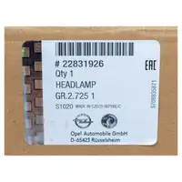 ORIGINAL Opel HALOGEN headlight + servomotor Insignia A up to model year 07.2013 left 22831926