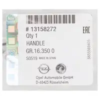 ORIGINAL Opel tailgate handle Tailgate handle Astra H Caravan rear 13158272