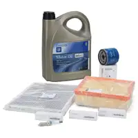ORIGINAL Opel inspection kit + 5L 5W30 DEXOS1 Gen3 engine oil 3x spark plugs CORSA E