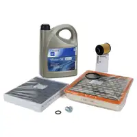 ORIGINAL Opel filter set, 3 pieces + 5L engine oil 5W30 dexos2 Insignia A 2.0 Biturbo/CDTI