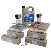 ORIGINAL Opel Filterset + Kraftstofffilter + 4 Gl&uuml;hkerzen + 5L 5W30 &Ouml;l INSIGNIA