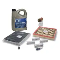 ORIGINAL Opel inspection kit + 4x spark plugs + 5L 5W30 Dexos1 Gen3 engine oil 1.4