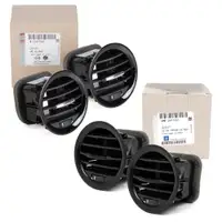 4x ORIGINAL Opel PIANO SCHWARZ Luftd&uuml;se L&uuml;ftungsd&uuml;se Armaturenbrett Corsa D