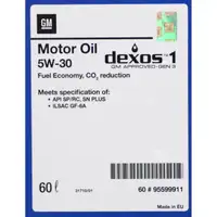 60L 60 Liter ORIGINAL Opel GM Motor&ouml;l &Ouml;L 5W30 DEXOS 1 Gen3 API SN/RC 95599911