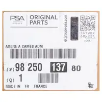 ORIGINAL PSA Opel Nockenwelle Combo Corsa F Crossland Vivaro C Zafira 1.5 9825013780