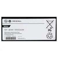 ORIGINAL PSA Opel Autobatterie Starterbatterie 12V 60Ah 510 CCA EN 1691597680