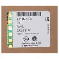 ORIGINAL Opel Sto&szlig;stange Sto&szlig;f&auml;nger Hecksto&szlig;stange Astra J Stufenheck hinten 20877796