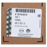 ORIGINAL Opel Sto&szlig;stange Sto&szlig;f&auml;nger Astra K mit Einparkhilfe vorne 39163670