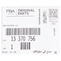 ORIGINAL Opel R&uuml;ckstrahler Reflektor Astra J Caravan P10 ab D0000001 hinten links 13370756