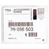 ORIGINAL PSA Opel textile mat Floor mat Car mat Astra K front left 39056503