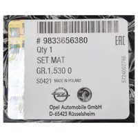 ORIGINAL Opel textile mats Floor mats Car mats Set Corsa F J 4-piece 9833656380