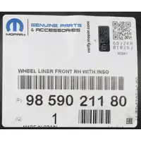 ORIGINAL Opel MOPAR Kotfl&uuml;gelverkleidung Radhaus Corsa F vorne rechts 9859021180