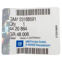 1x ORIGINAL Opel Nabendeckel Nabenkappe 16 Zoll Anthrazit Movano B 93168591