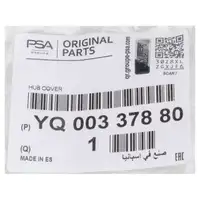 1x ORIGINAL Opel Radkappe Radblende 16 Zoll Silber Crossland X YQ00337880