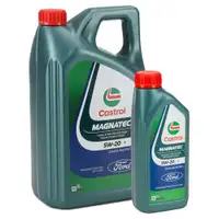 6L 6 Liter ORIGINAL Ford CASTROL MAGNATEC 5W-20 E Motor&ouml;l &Ouml;l 15F8D6 15F8D3