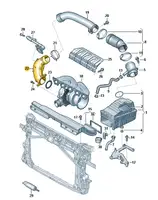 ORIGINAL Audi Cupra Ansaugluftf&uuml;hrung Ansaugrohr RS3 8Y TT RS Formentor 2.5 VZ5 07K133359H