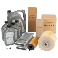 ORIGINAL AUDI filter set, 3 pieces + 9L 0W30 engine oil A6 (4F C6) 2.7/3.0 TDI 163-240 hp from model year
