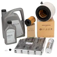 ORIGINAL AUDI filter set, 4 pieces + 6L 0W30 engine oil A4 B8 A5 8T 8F Q5 SQ5 8RB 3.0 TDI