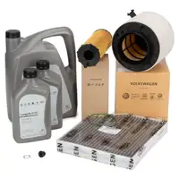 ORIGINAL AUDI filter set, 3 pieces + 7L 0W30 engine oil A4 8K B8 A5 8T 8F Q5 8RB 2.7/3.0 TDI