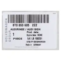 ORIGINAL Audi Emblem Logo K&uuml;hlergrill A3 8V A5 F5 A6 C8 C9 8T0853605 2ZZ