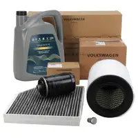 ORIGINAL AUDI Filterset Filterpaket + 5L 0W30 Motor&ouml;l A8 (4H D4) 2.0 TFSI hybrid 245 PS