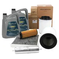ORIGINAL AUDI Filterset 4-tlg + 10L 0W30 Motor&ouml;l A8 (4H D4) 4.2 TDI quattro 351 PS