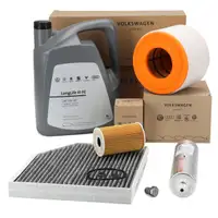 ORIGINAL AUDI filter set, 4 pieces + 5L 0W30 engine oil A6 (C7) 2.0 TDI 136/163/177 hp from 09/2014