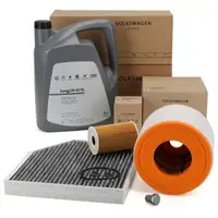ORIGINAL AUDI filter set Filter package 3 pcs + 5L 0W30 engine oil A6 (C7) 2.0 TDI 136/163/177 hp